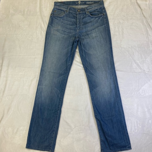 7 For All Mankind Denim - 7 for All Mankind Jeans Womens Blue Standard Button Fly Straight Leg